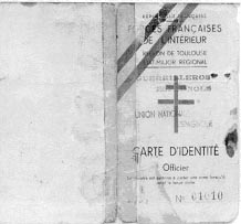 Documento de identidad de los guerrilleros españoles en Francia